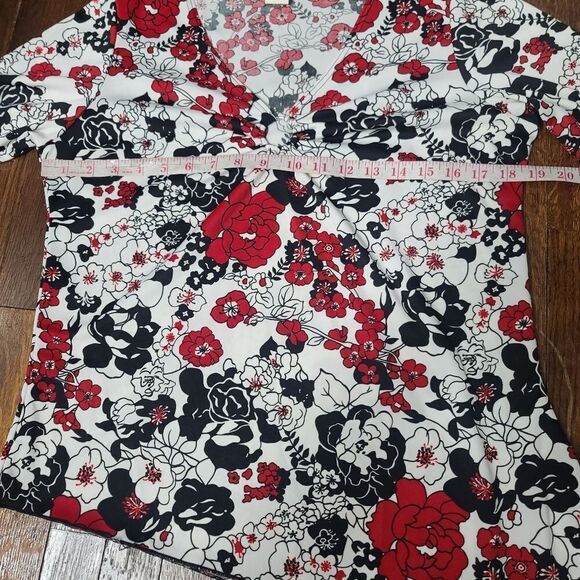 Vintage 90s Y2K Boho Floral Bell Sleeve Asymmetrical Hippie Top - Picture 10 of 12